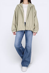 2WAY可拆袖防潑水外套 - 綠色 - Chic Collection