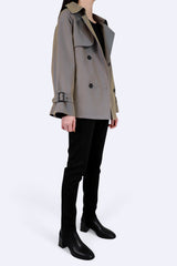 雙色紗線Trench Coat (意大利布料)