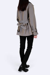 雙色紗線Trench Coat (意大利布料)