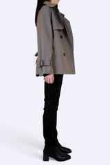 雙色紗線Trench Coat (意大利布料)