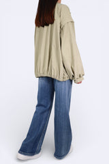 2WAY可拆袖防潑水外套 - 綠色