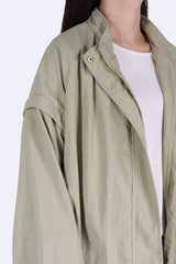 2WAY可拆袖防潑水外套 - 綠色