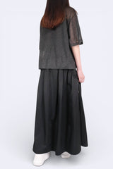 銀閃閃兩側開叉透上衣