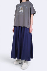 小狗印花寬鬆棉質上衣 - 灰色 - Chic Collection