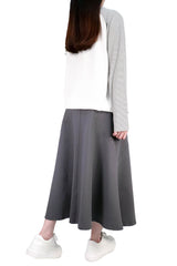 粗幼橫間袖棉質上衣 - 白色 - Chic Collection