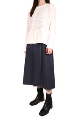 貓貓印花棉質上衣 - 白色 - Chic Collection