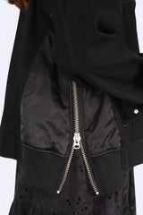 左右接拼側拉鍊牛仔外套 - Chic Collection