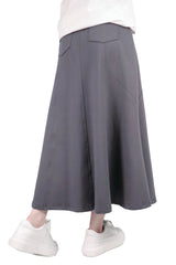 魚尾造型半截裙 (日本布料) - 灰色 - Chic Collection