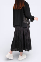 左右接拼側拉鍊牛仔外套 - Chic Collection