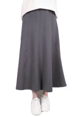 魚尾造型半截裙 (日本布料) - 灰色 - Chic Collection