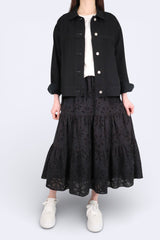 左右接拼側拉鍊牛仔外套 - Chic Collection