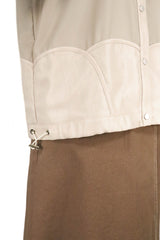 層次波浪接拼恤衫 (日本布料) - 杏色 - Chic Collection