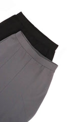 魚尾造型半截裙 (日本布料) - 灰色 - Chic Collection