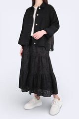 左右接拼側拉鍊牛仔外套 - Chic Collection