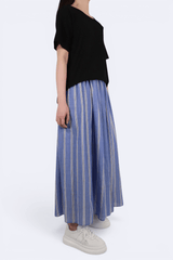 威化格斜領棉質上衣 - 黑色 - Chic Collection