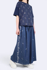 刺繡貓貓棉質上衣 - Chic Collection