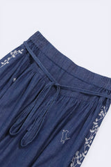 貓貓刺繡牛仔裙褲 - Chic Collection