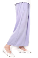 光面質感雪紡A CUT闊褲 (日本布料) - 紫色 - Chic Collection