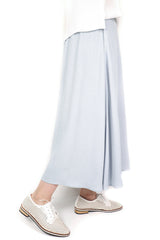 細千鳥格紋半截裙 (日本布料) - 淺藍色 - Chic Collection