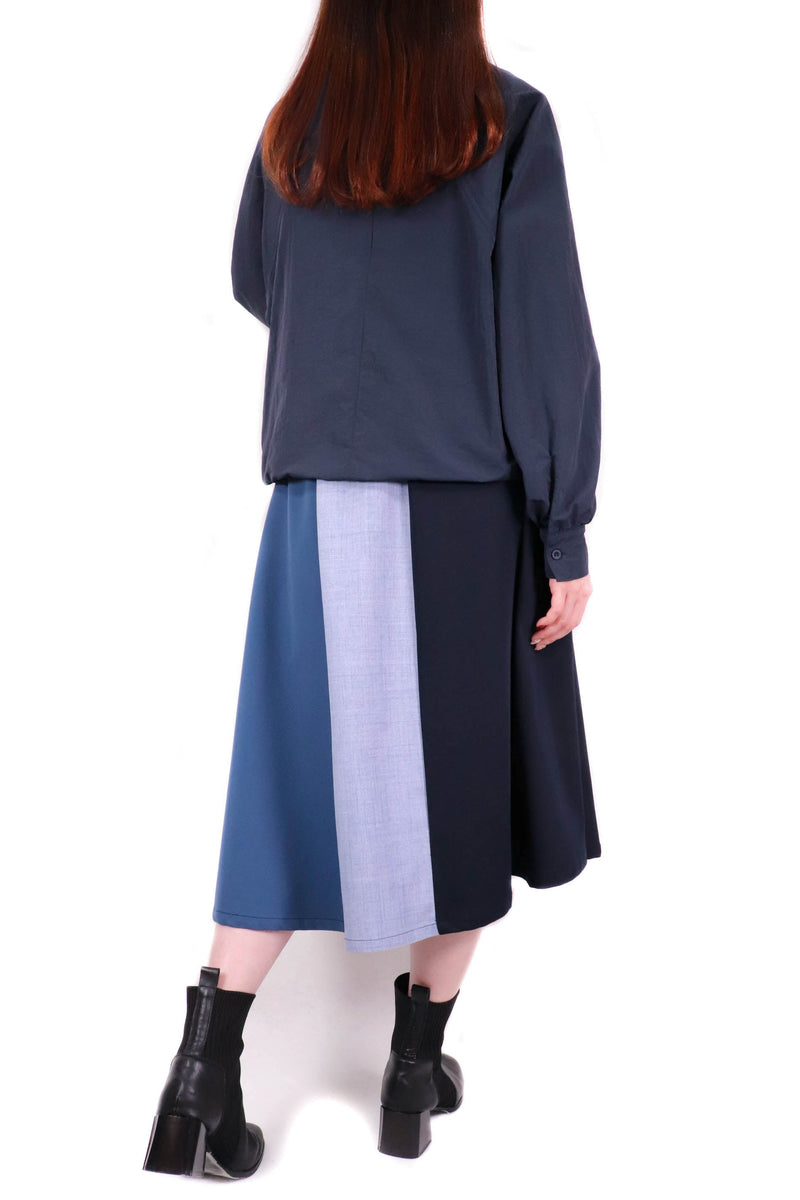 防潑水風衣束帶上衣 (日本布料) - 深藍色 - Chic Collection