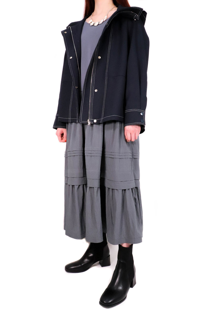 明線造型設計外套 (日本布料) - 深藍色 - Chic Collection