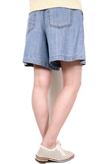 袋口造型短牛仔裙褲 - Chic Collection