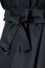 日本跣水布料Trench Coat - 黑色 - Chic Collection